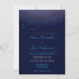 Invitación a la boda del tiburón del océano azul