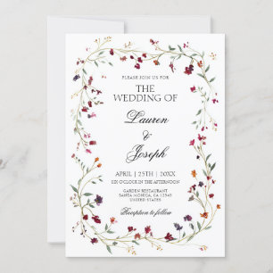 Invitación a la boda del tono de jewel