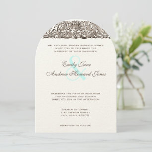 Invitación a la boda del trabajo de los viejos tie