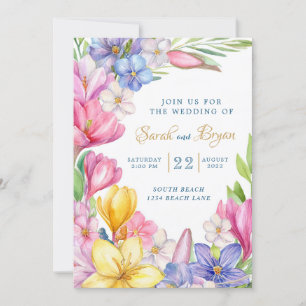 Invitación a la boda del tulipano de la primavera