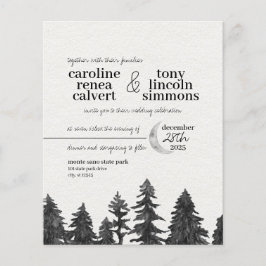 Invitación a la boda del volante con presupuesto d