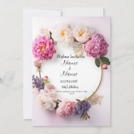 Invitación a la boda del walima rosa floral