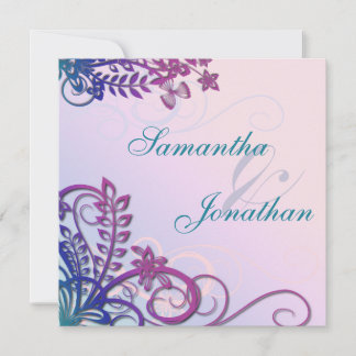 Invitación a la boda Destino tropical floral