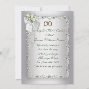 Invitación a la boda diamantes blancos elegantes