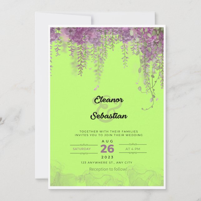 Invitación a la boda digital (Anverso)