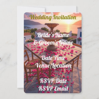 Invitación a la boda digital Romántico elegante y 