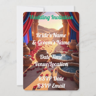Invitación a la boda digital Romántico elegante y 