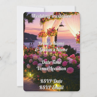 Invitación a la boda digital Romántico elegante y 