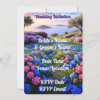 Invitación a la boda digital Romántico elegante y 