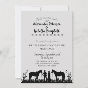 Invitación a la boda-Diseño de casamiento-caballo