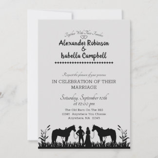 Invitación a la boda-Diseño de casamiento-caballo