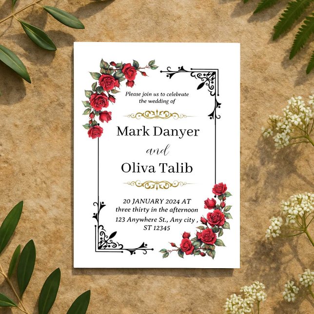 Invitación a la boda | Diseño elegante y de Person (Subido por el creador)