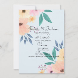 Invitación a la boda - Diseño floral simple