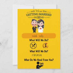 invitación a la boda Divertida e informativa