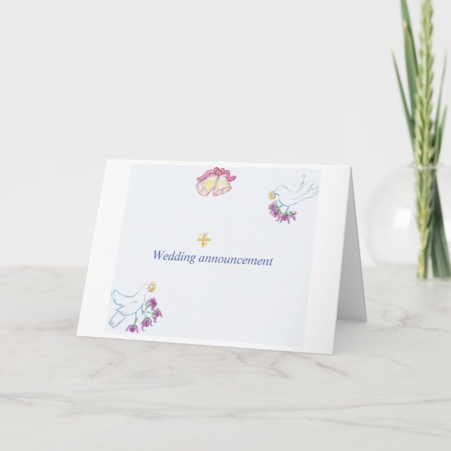 Invitación a la boda doblada (Anverso)