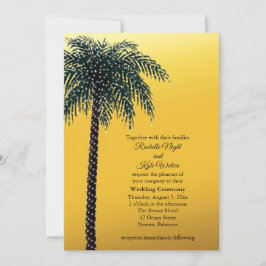 Invitación a la Boda Dorada de Árbol de Palma