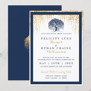 Invitación a la Boda Dorada de la Marina de Árbol