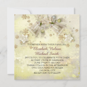 Invitación a la Boda Dorada de navidades