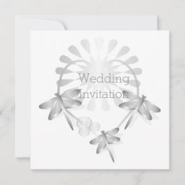 Invitación a la boda Dragonflies Corazón