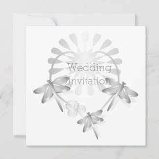 Invitación a la boda Dragonflies Corazón