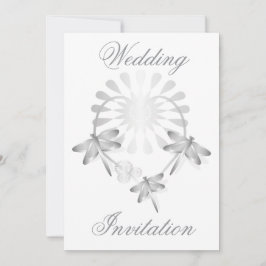 Invitación a la boda Dragonflies Corazón