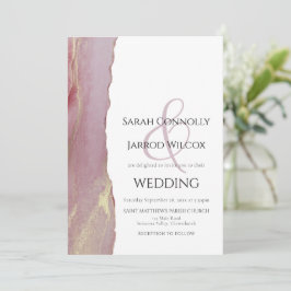 Invitación a la boda Dusty Viva Magenta