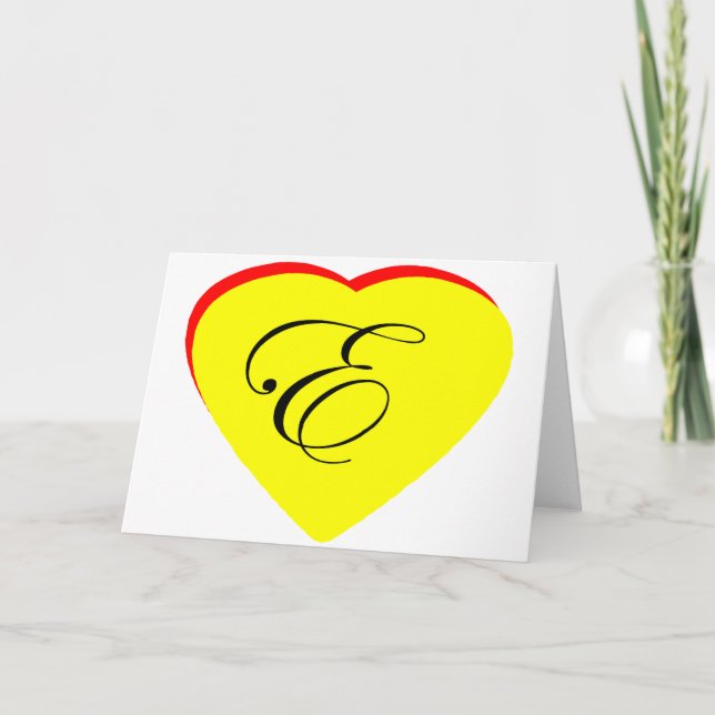 Invitación a la boda E roja amarilla en el MUSEO Z (Anverso)