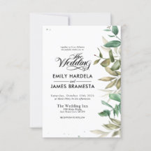 Invitación a la boda económica por la acuarela de
