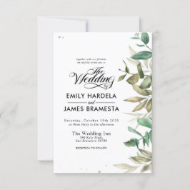 Invitación a la boda económica por la acuarela de 