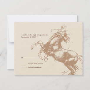 Invitación a la boda ecuestre vintage