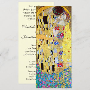 Invitación a la boda; El beso de Gustav Klimt