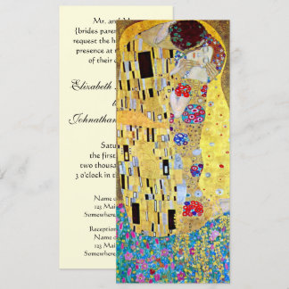 Invitación a la boda; El beso de Gustav Klimt