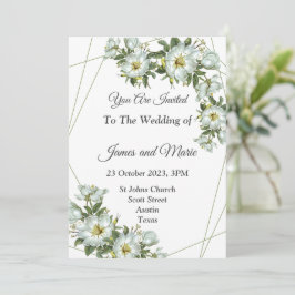 Invitación a la boda elegante,