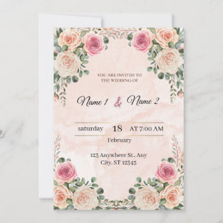 Invitación a la boda elegante