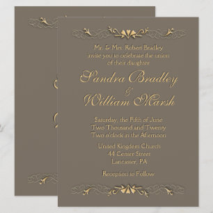 Invitación a la boda elegante