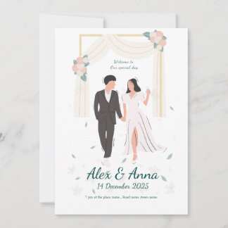 Invitación a la boda elegante