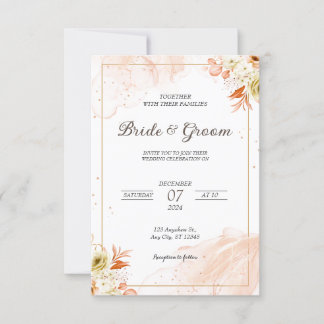 Invitación a la boda elegante