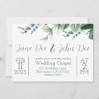 Invitación a la boda elegante