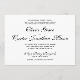 Invitación a la boda elegante