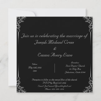 Invitación a la boda elegante