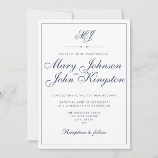 Invitación a la boda elegante