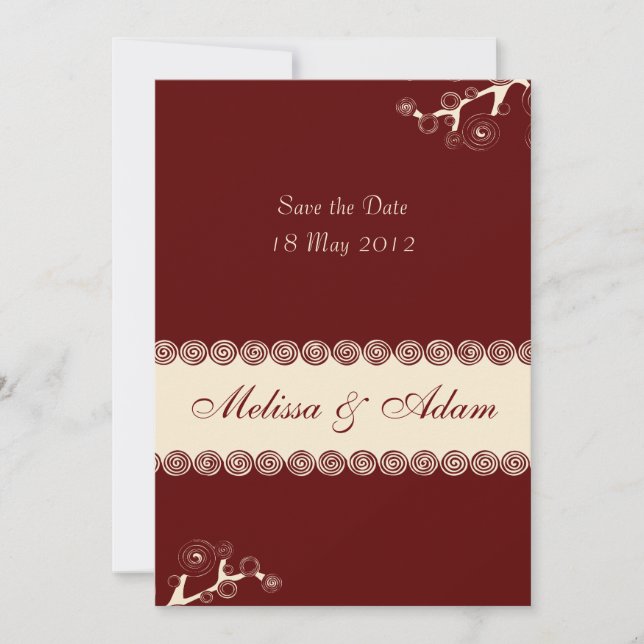 Invitación a la boda elegante (Anverso)
