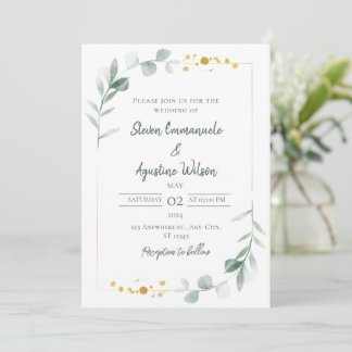 Invitación a la boda elegante