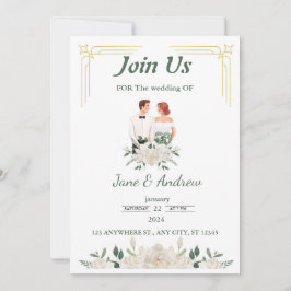 Invitación a la boda elegante