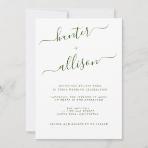 Invitación a la boda elegante