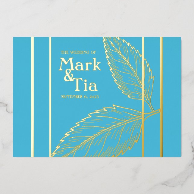 Invitación a la boda elegante (Anverso)