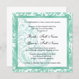 Invitación a la boda elegante - Aquamarine