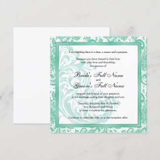 Invitación a la boda elegante - Aquamarine