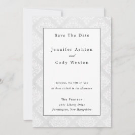 Invitación a la boda elegante blanca del Clásico d