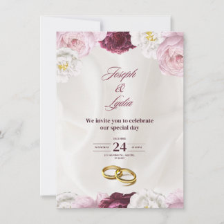 Invitación a la boda elegante - clásica y romántic
